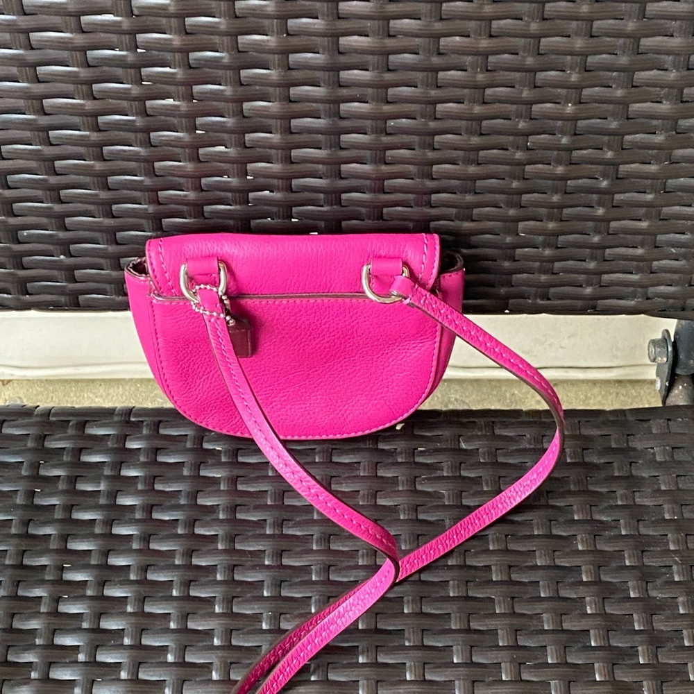 Coach Leather Mini Crossbody Bag, Barbie Pink - Picture 4 of 10